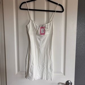 Edikted White Chemise Slip Dress